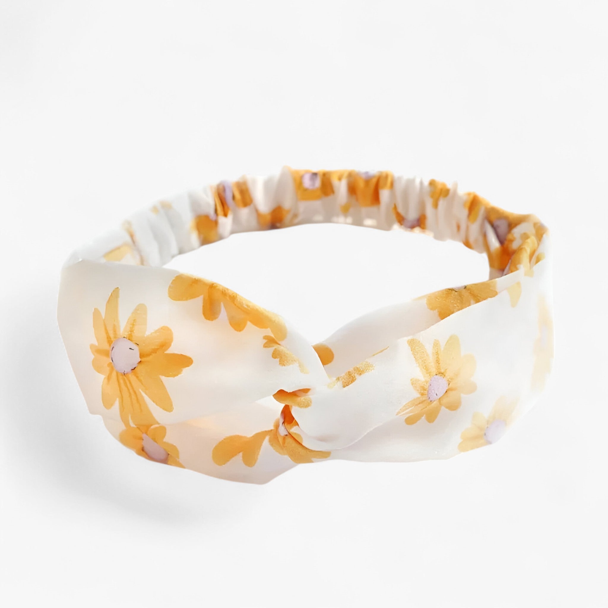 Fascia med boheme-tryk Vintage bandana - Hvide blomster - women's fashion - {{ product_tags }