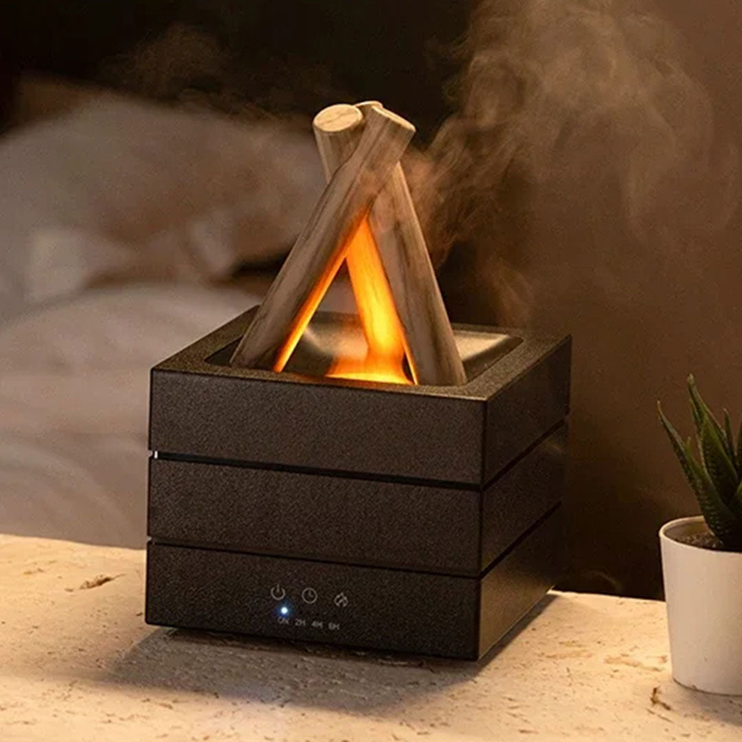 Bålild Duftspreder - Flammeeffekt Aromadiffuser - Sort - Home Decor - {{ product_tags }