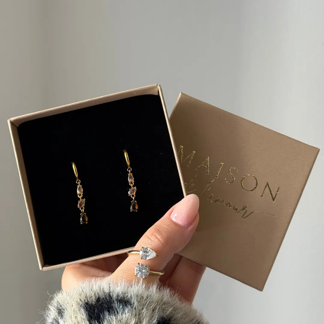 CONSTANCE Guldtonet Smykke-Gavesaet - - Jewelry Set - {{ product_tags }