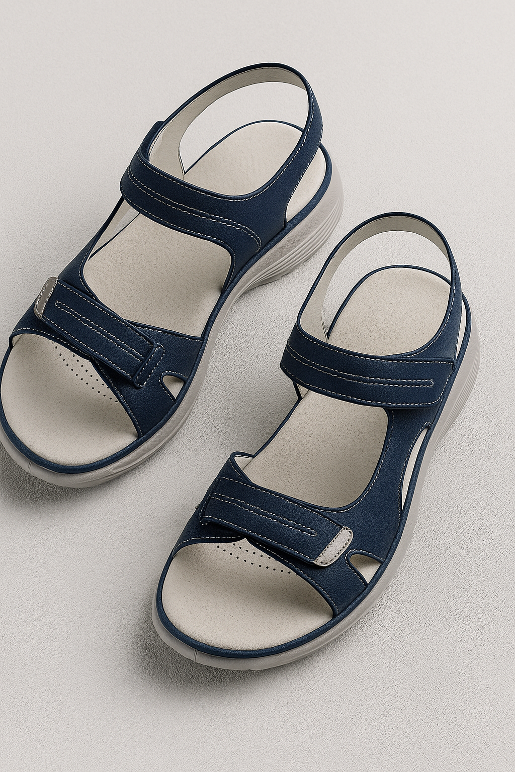 Sofia | Komfortsandaler med velcro og ergonomisk sål - Dunkelblau - Sofia | Komfortsandaler med velcro og ergonomisk sål - €25 - {{ product_tags }