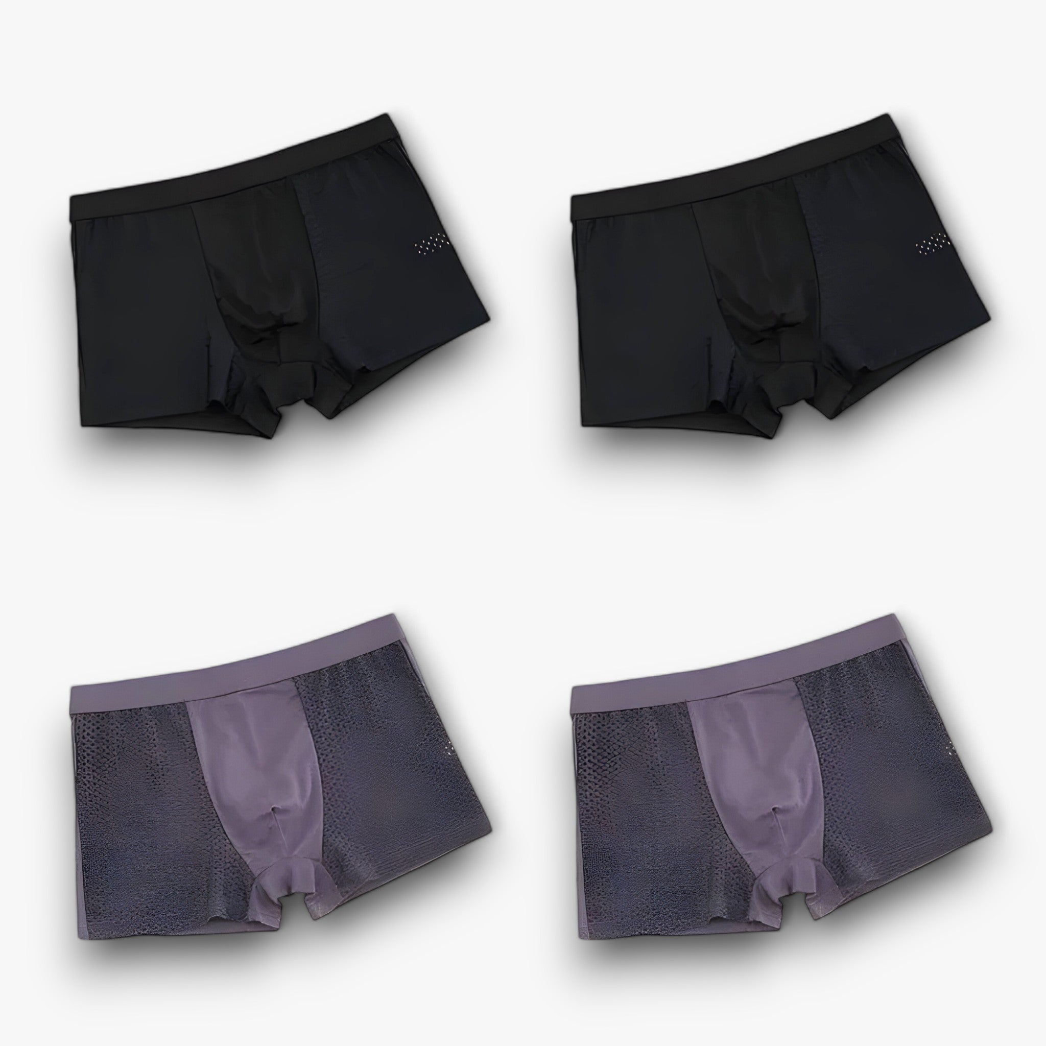 Aiden | Classic Boxer Pants - Boxershorts til mænd med ubesværet appel (4+4 GRATIS) - 2 sorte 2 grå - men's fashion - {{ product_tags }