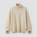 Damesweater i cashmere med rullekrave