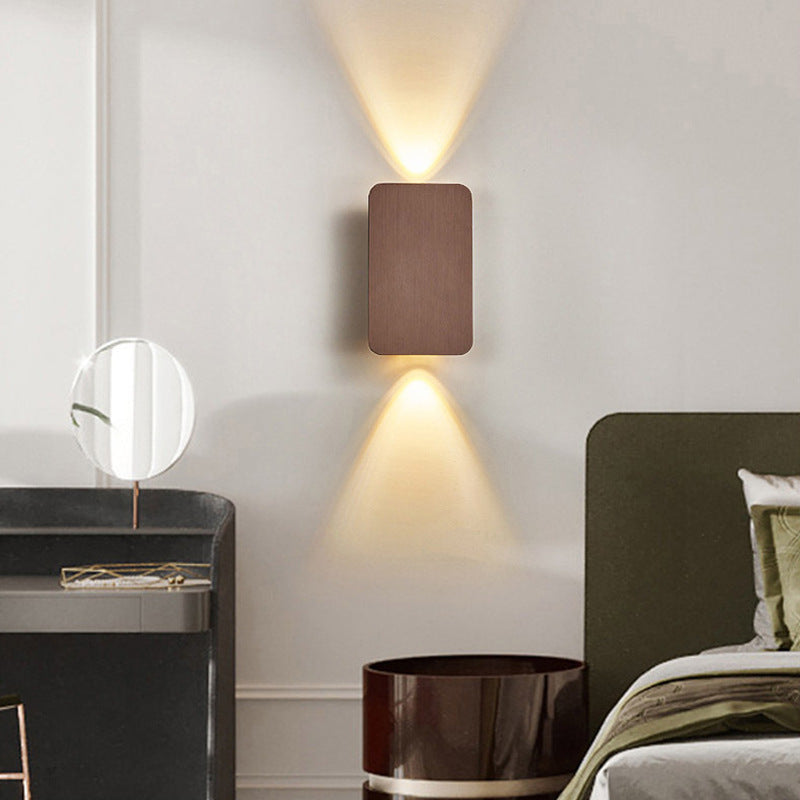 Indendørs rektangulær LED væglampe - Moderne metaldesign