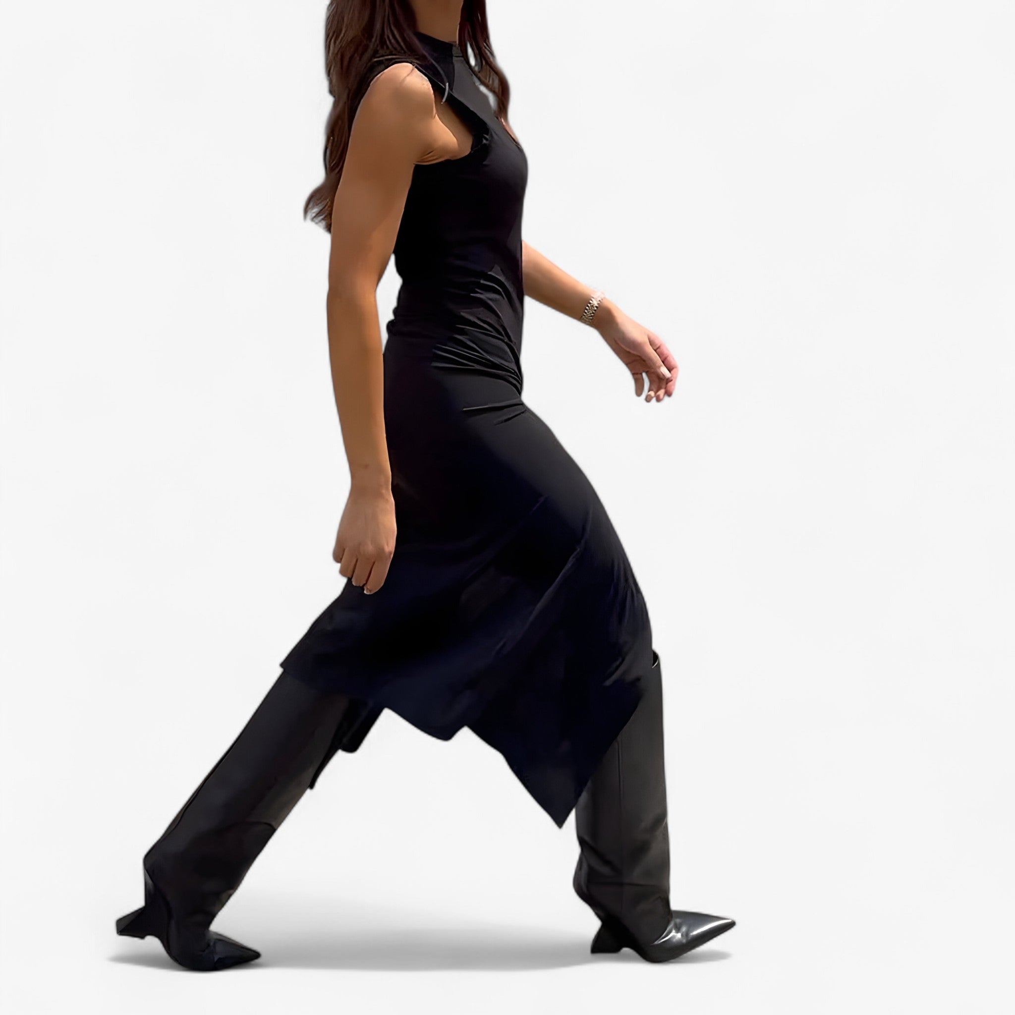 Abby | Lang kjole uden ærmer - - women's fashion - {{ product_tags }