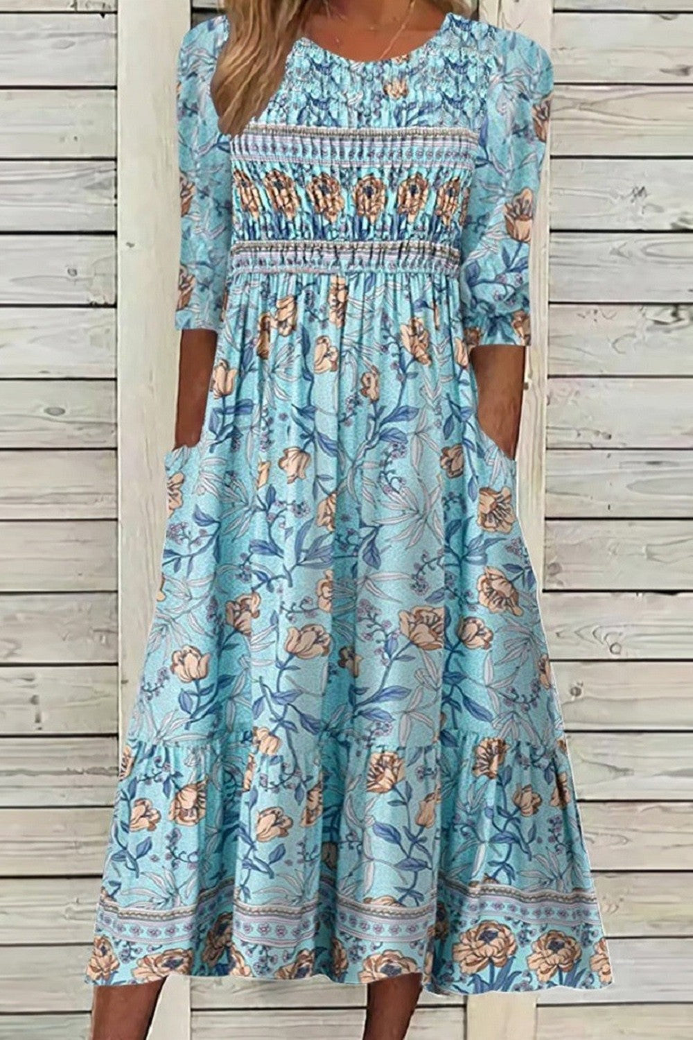 Aphra | Petal Muse Kjole - Blå - Tøj > Kjoler - {{ product_tags }