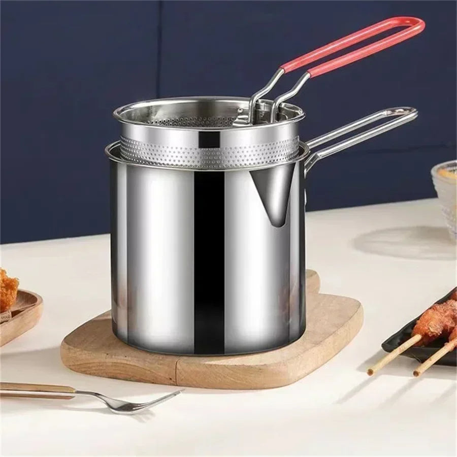 Frituregryde 1200ML med si - kompakt 304 rustfrit stål - - Home & Garden > Kitchen & Dining - {{ product_tags }