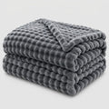 Struktureret Koralfleece Plaid til Sofa og Seng