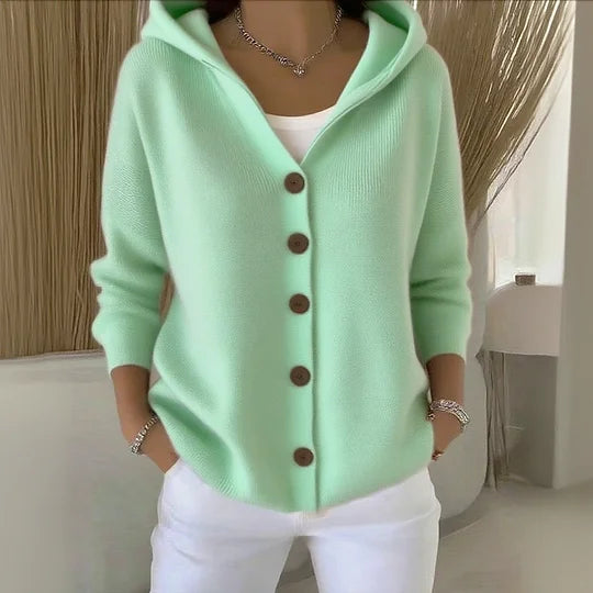 Zulo hættecardigan i bomuld