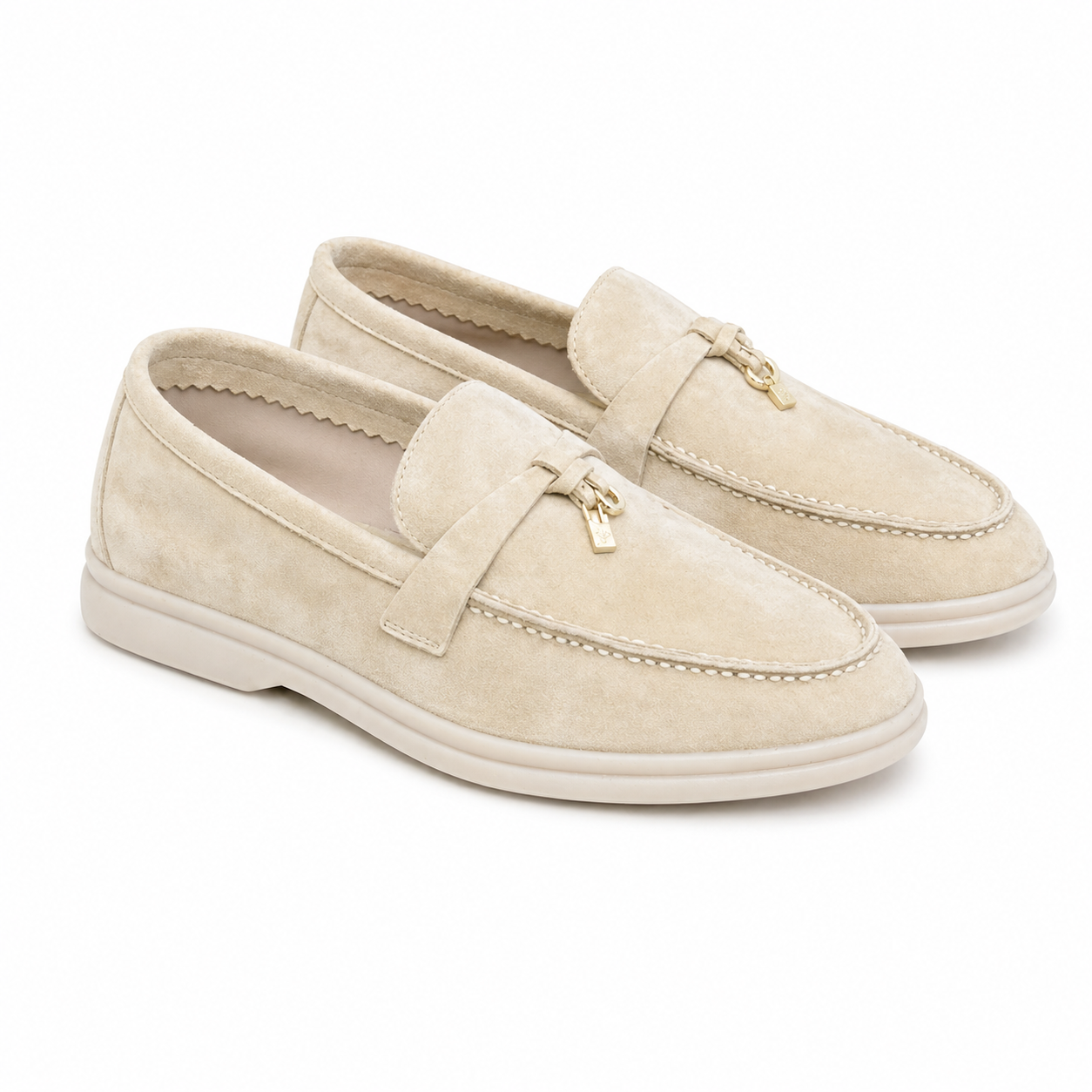 Mocassin homme élégant - Cuir nubuck et confort estival dans Beige