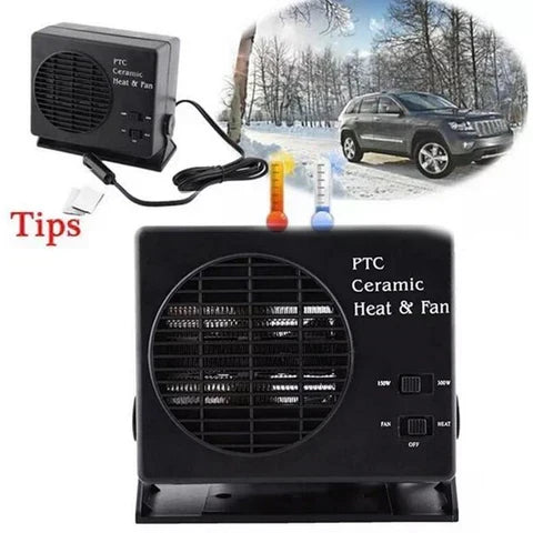 Bærbar Keramisk Bilvarmer 300W - 12V Hurtig Afisning Blæser - - Winter Gadgets - {{ product_tags }