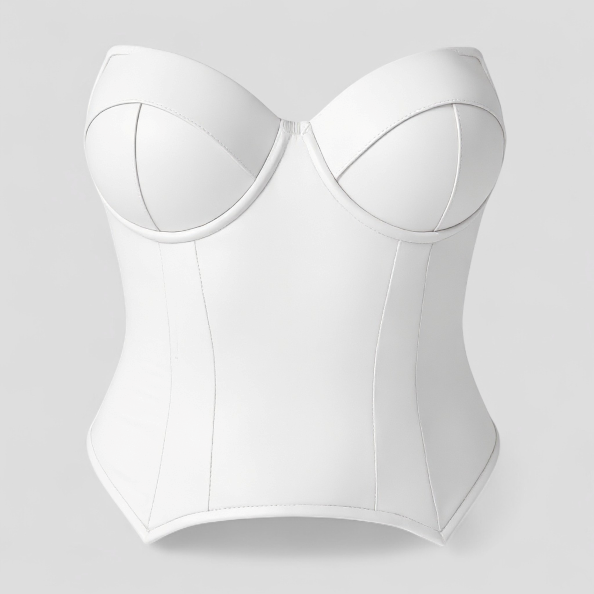 Violette™ - Polyester bustier - Hvid - women's fashion - {{ product_tags }
