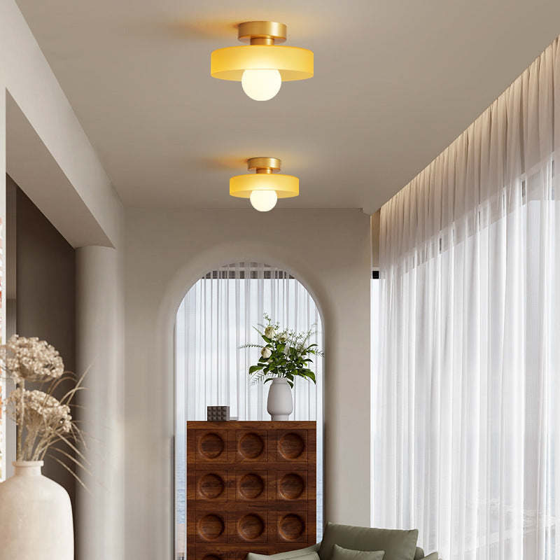 Bauhaus Loftlampe - Fransk-inspireret Messing Glas Geometrisk