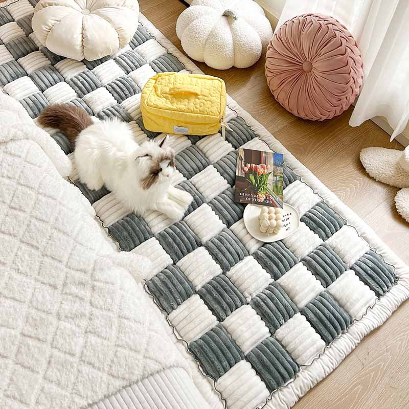 Chenille™-tæppe - Grå hvid - house & garden - {{ product_tags }