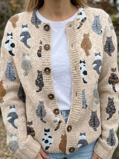 Galerie des Chats kunstnerisk cardigan