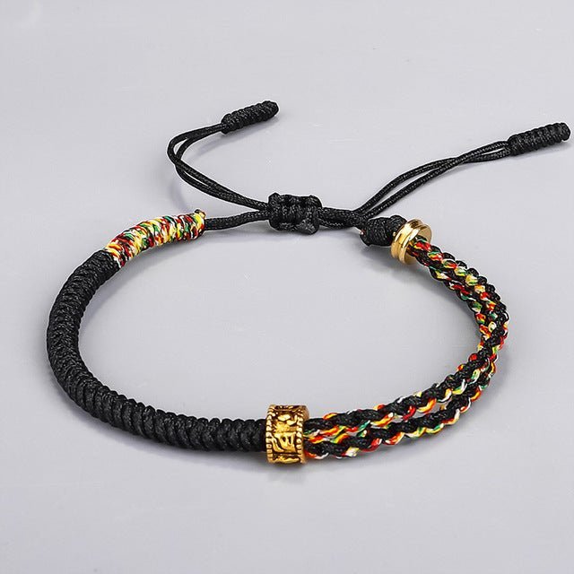 Lucky Bracelet Buddhism | Håndlavet vintage armbånd for lykke - Sort - other - {{ product_tags }