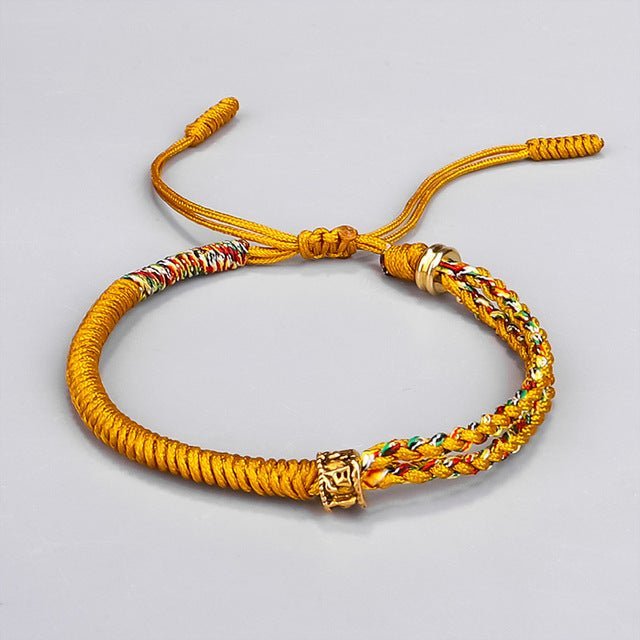 Lucky Bracelet Buddhism | Håndlavet vintage armbånd for lykke - Gul - other - {{ product_tags }