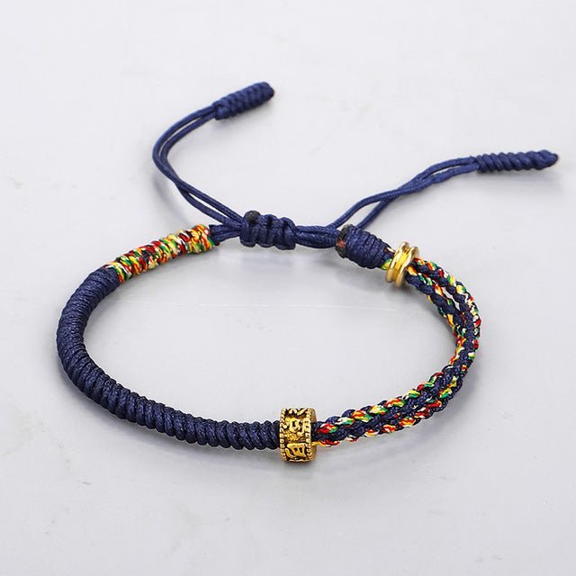 Lucky Bracelet Buddhism | Håndlavet vintage armbånd for lykke - Mørkeblå - other - {{ product_tags }