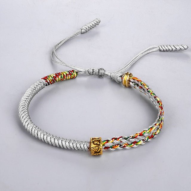 Lucky Bracelet Buddhism | Håndlavet vintage armbånd for lykke - Grå - other - {{ product_tags }