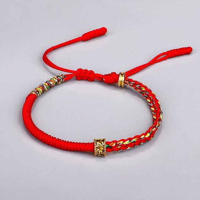 Lucky Bracelet Buddhism | Håndlavet vintage armbånd for lykke - Rød - other - {{ product_tags }