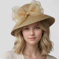 Esperanza | Pălărie de lux pentru nunți - satin elegant cu bor lat  