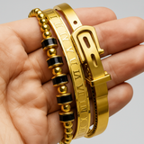 Titanium bracelet set