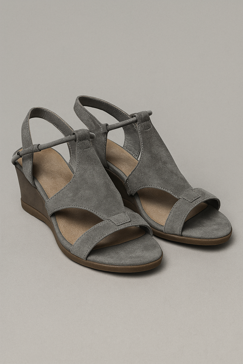 Fern | Kilepantoletter med anklerem - Grå - Fern | Kilepantoletter med anklerem - €25 - {{ product_tags }