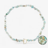 Bohemian necklace with semi-precious stones, natural stones, and stone beads