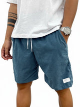 Men's Shorts with Elastic Waist and Drawstrings, Relaxed Fit