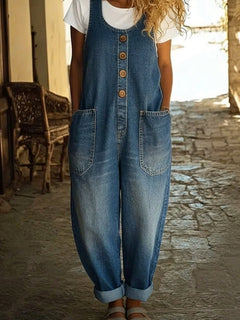 Nancy | Vintage Vasket Bomuldsdenim Overalls