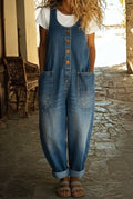 Nancy | Vintage Vasket Bomuldsdenim Overalls