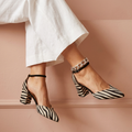 Alice | Tåspidse hæle med zebraprint