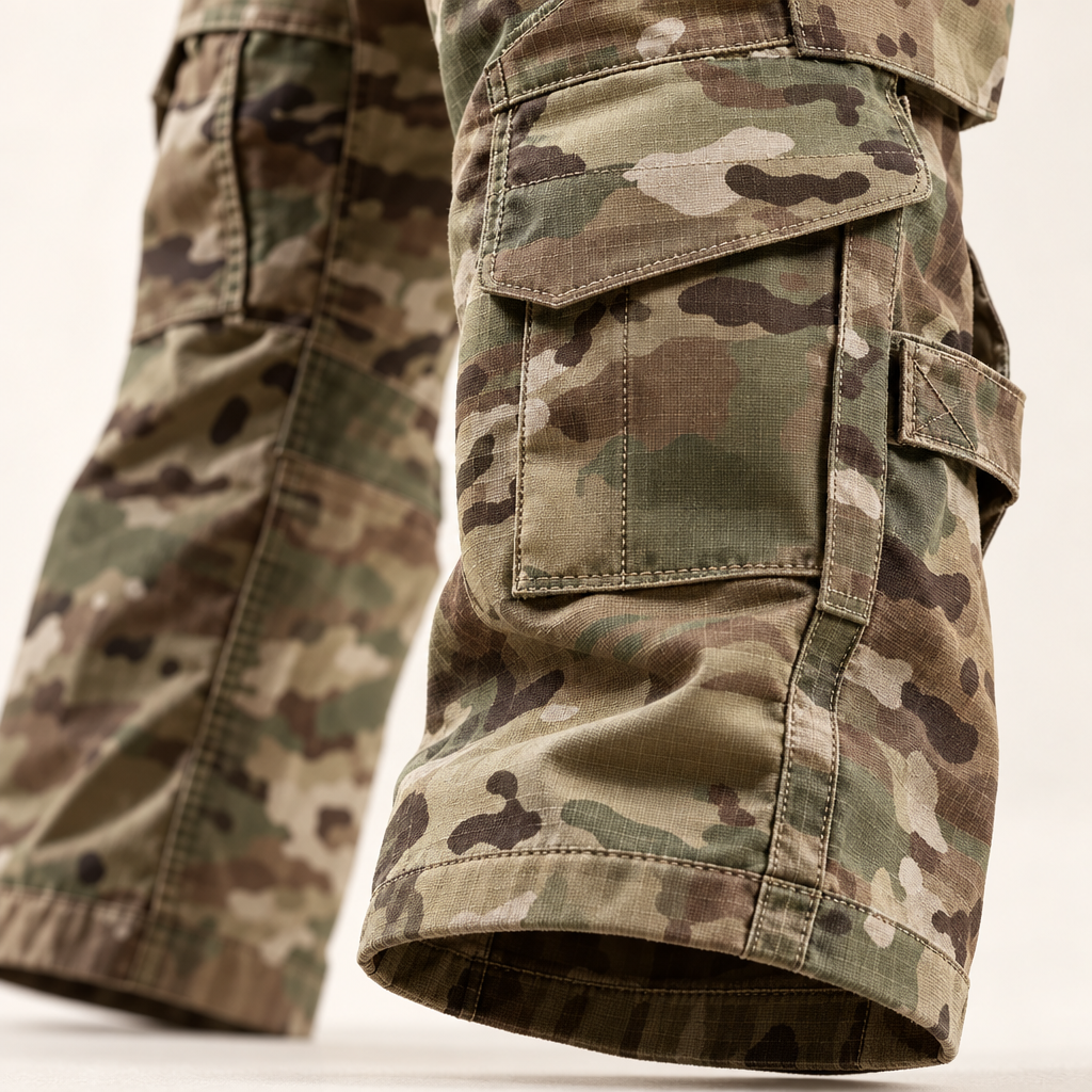 Herre Outdoor Sæt - Langærmet Trøje med Cargobukser i Militærstil - - Kleding en accessoires > Kleding > Kledingsets - {{ product_tags }