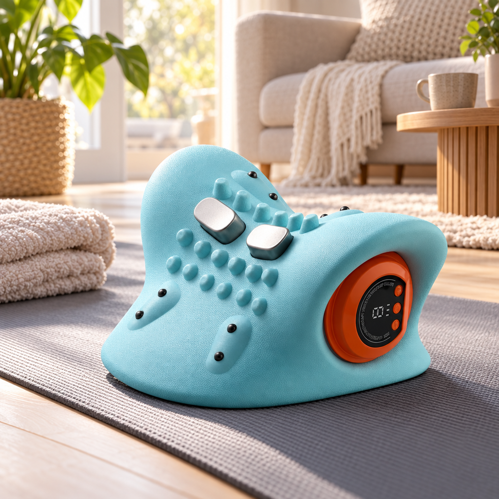 Elektrisk Nakkemassage med Varme og Vibration - - Gezondheid en persoonlijke verzorging > Persoonlijke verzorging > Massage en ontspanning > Massageapparaten > Massagekussens - {{ product_tags }
