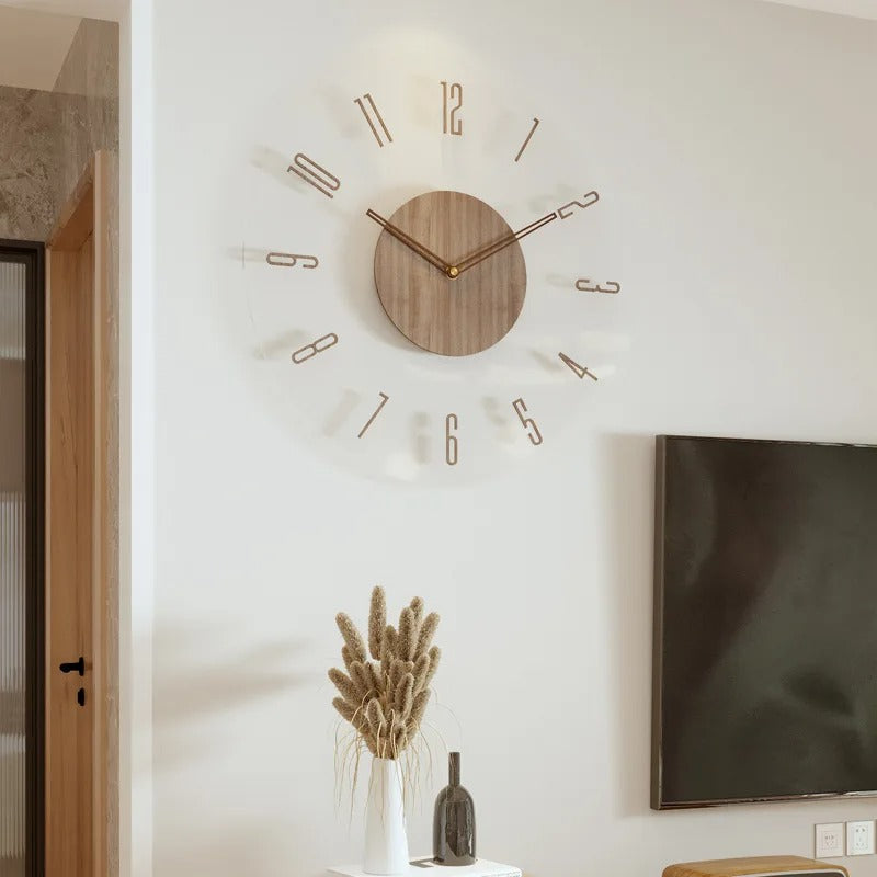 Minimalistisk Træ Vægur – Rent Design, Bestseller