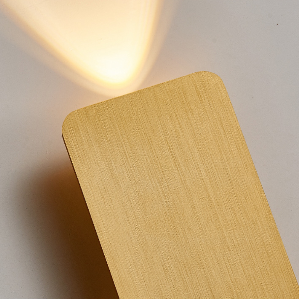 Indendørs rektangulær LED væglampe - Moderne metaldesign