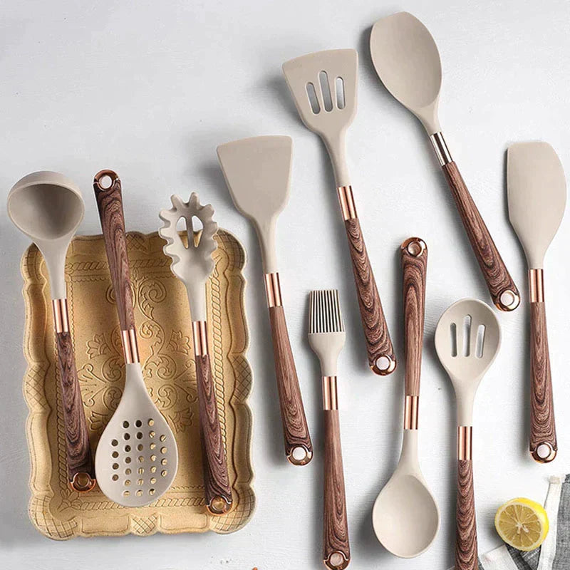 Sæt med 10 køkkenredskaber | Silikone af høj kvalitet - Carine - - house & garden - {{ product_tags }