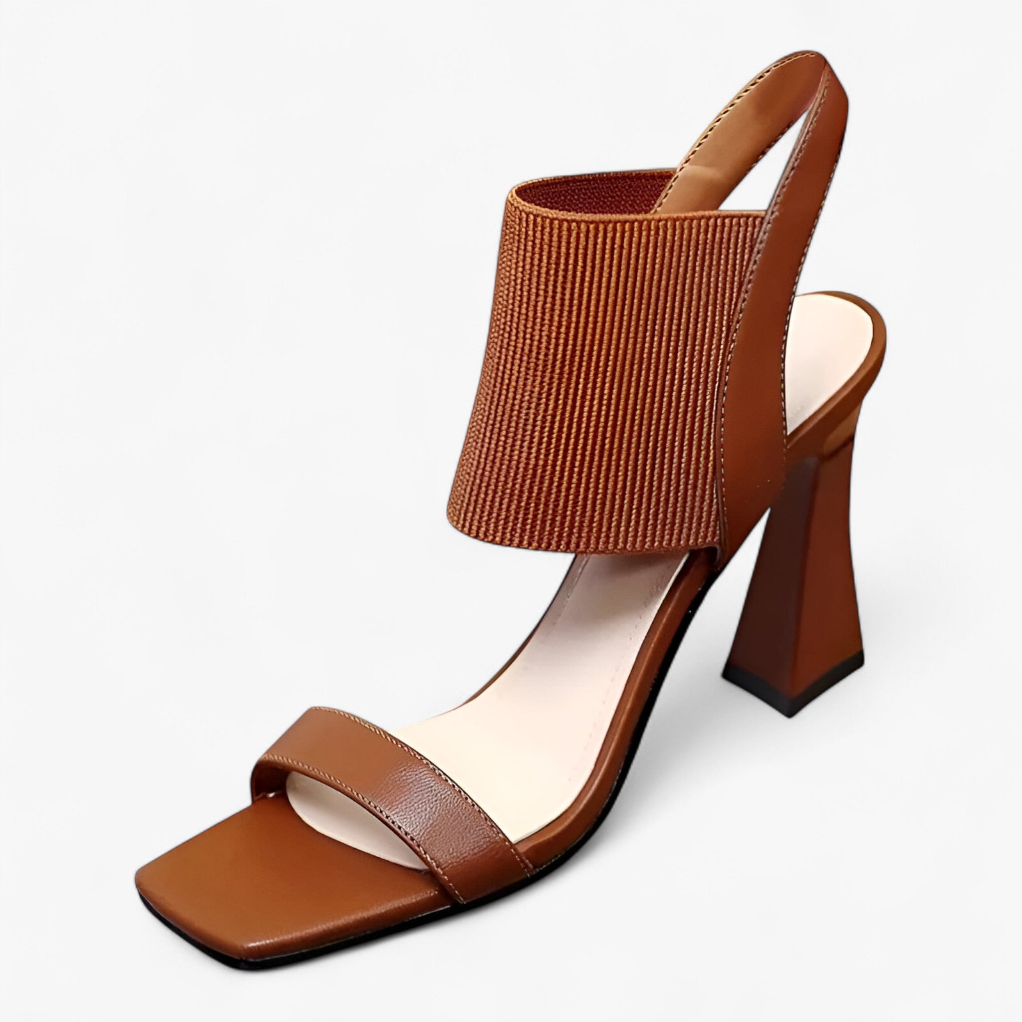 Clea | Sandaler med firkantet tå - Sofistikerede og elegante - Brun - women's fashion - {{ product_tags }