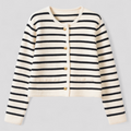 Nyk | Cardigan clasic cu dungi, confortabil, atemporal cu detalii elegante