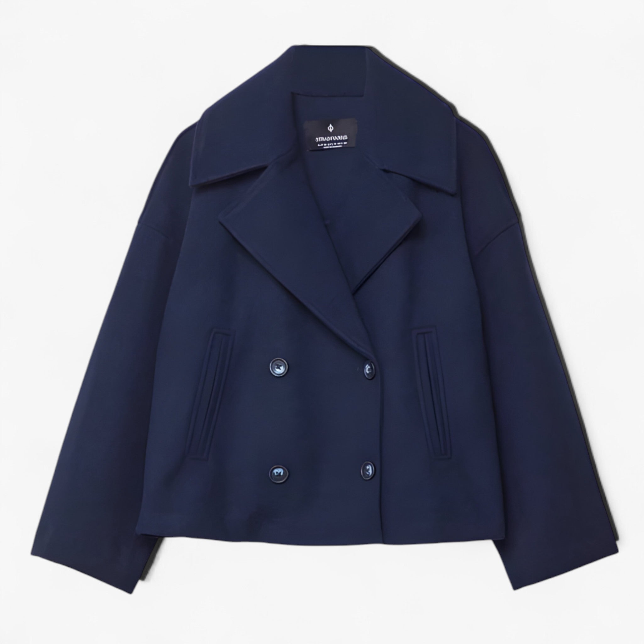 Estelle | Kort uldfrakke – Elegant varme - Marineblå - women's fashion - {{ product_tags }