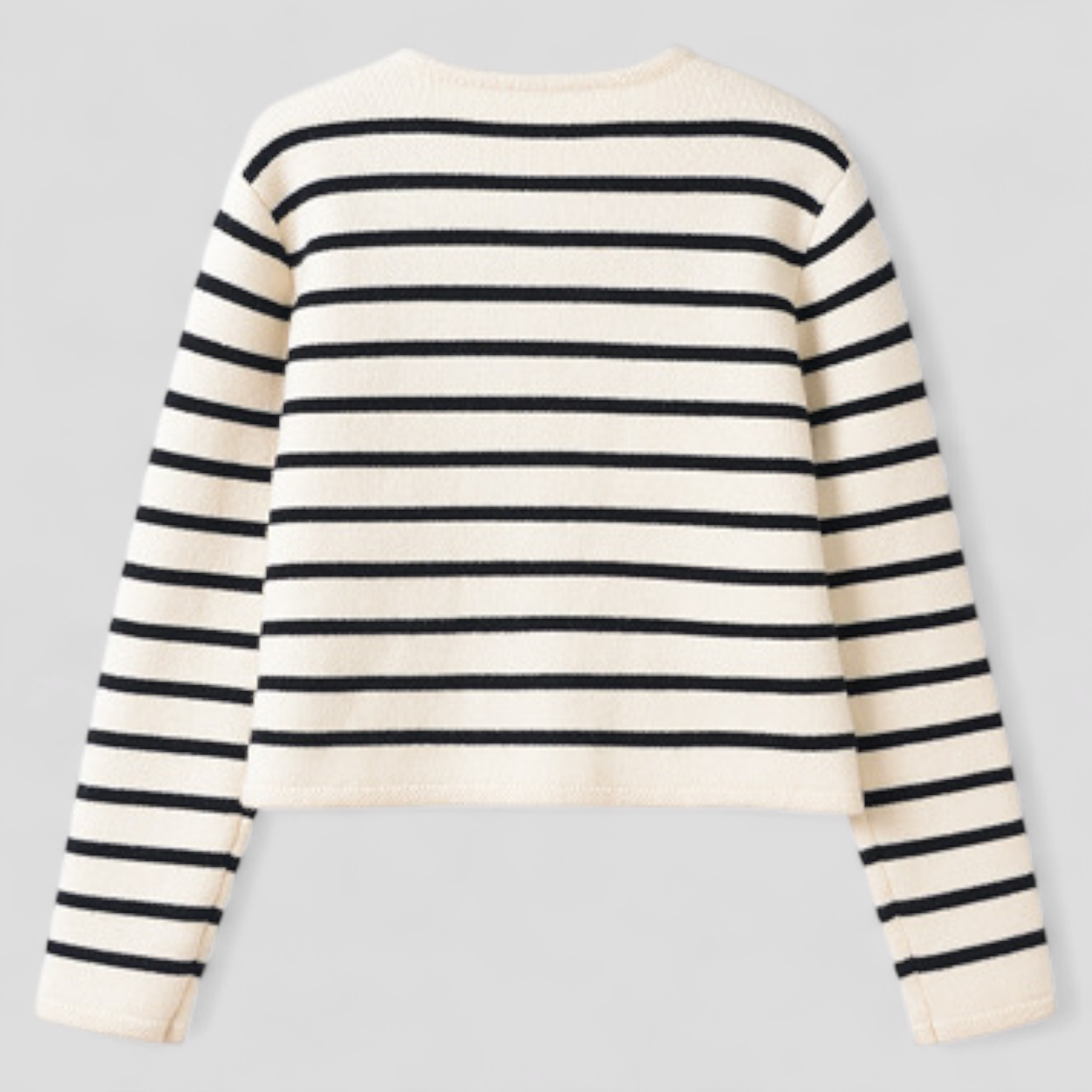 Nyk | Klassisk stripet komfort-cardigan tidløs med elegante detaljer - - women's fashion - {{ product_tags }
