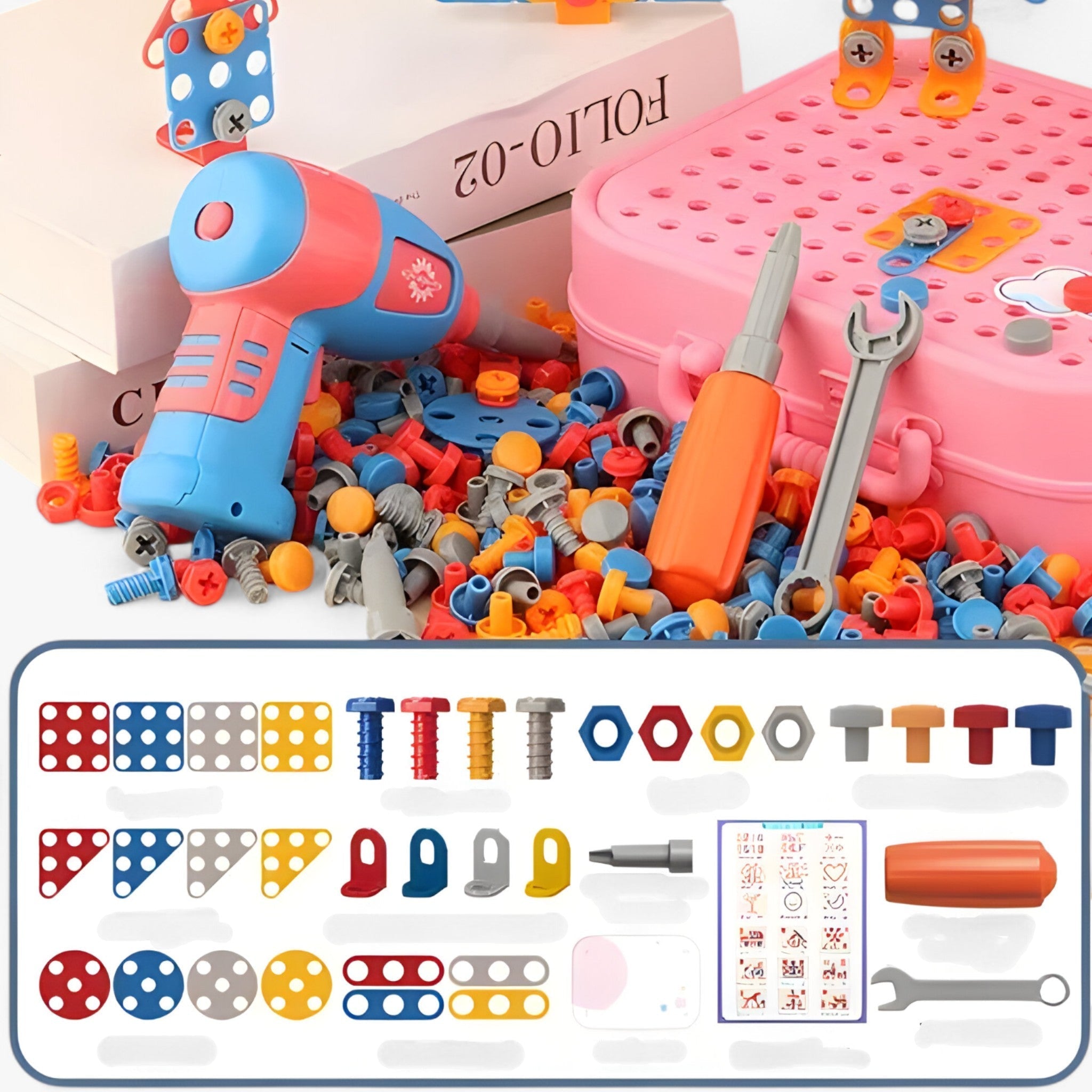 Skruetvinge™ - Sjov med Kreativ Leg - Skruetrækker - Rød pink - baby - {{ product_tags }