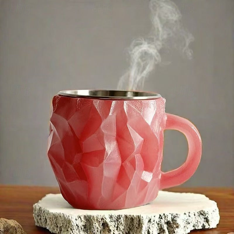 Kaffekop i krystalglas - Unikt design, holdbar, farverig - Pink - Top 100 sk - {{ product_tags }