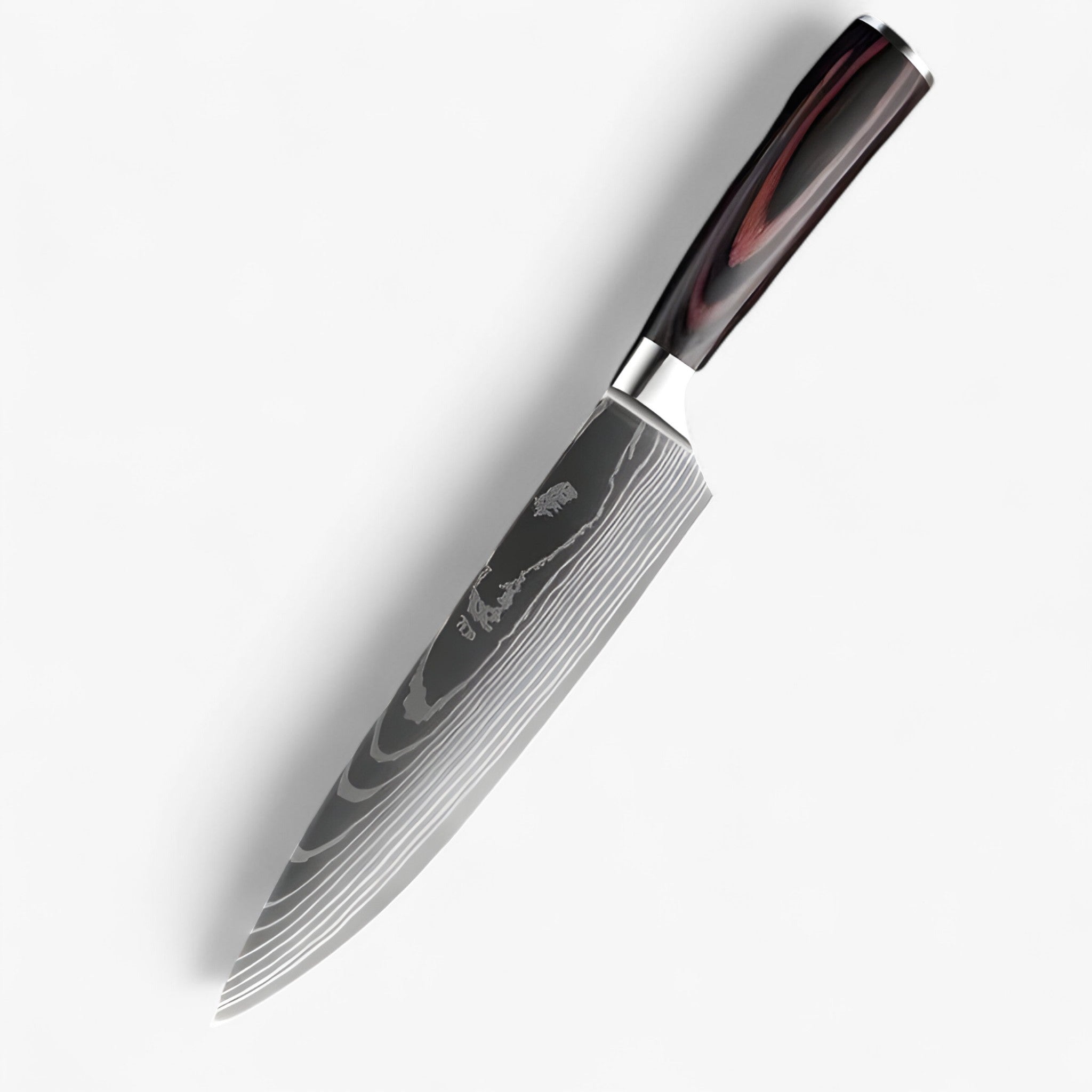 Calla - høj kvalitet japansk køkkenknivssæt med damaskusmønster - 8” KOKKEKNIVE - Calla - høj kvalitet japansk køkkenknivssæt med damaskusmønster - €25 - {{ product_tags }