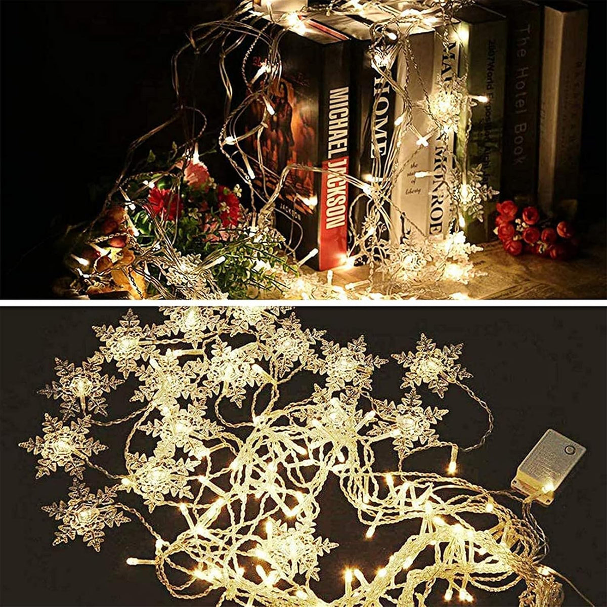 LED Snefnug Gardinlys – Jule-lyskæde med 8 Funktioner - - LED Curtain String Lights - {{ product_tags }
