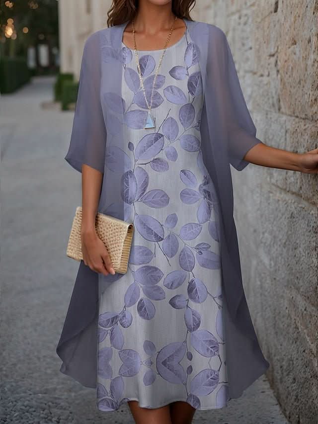 Vibeke | Blühendes elegantes Midi-Kjole
