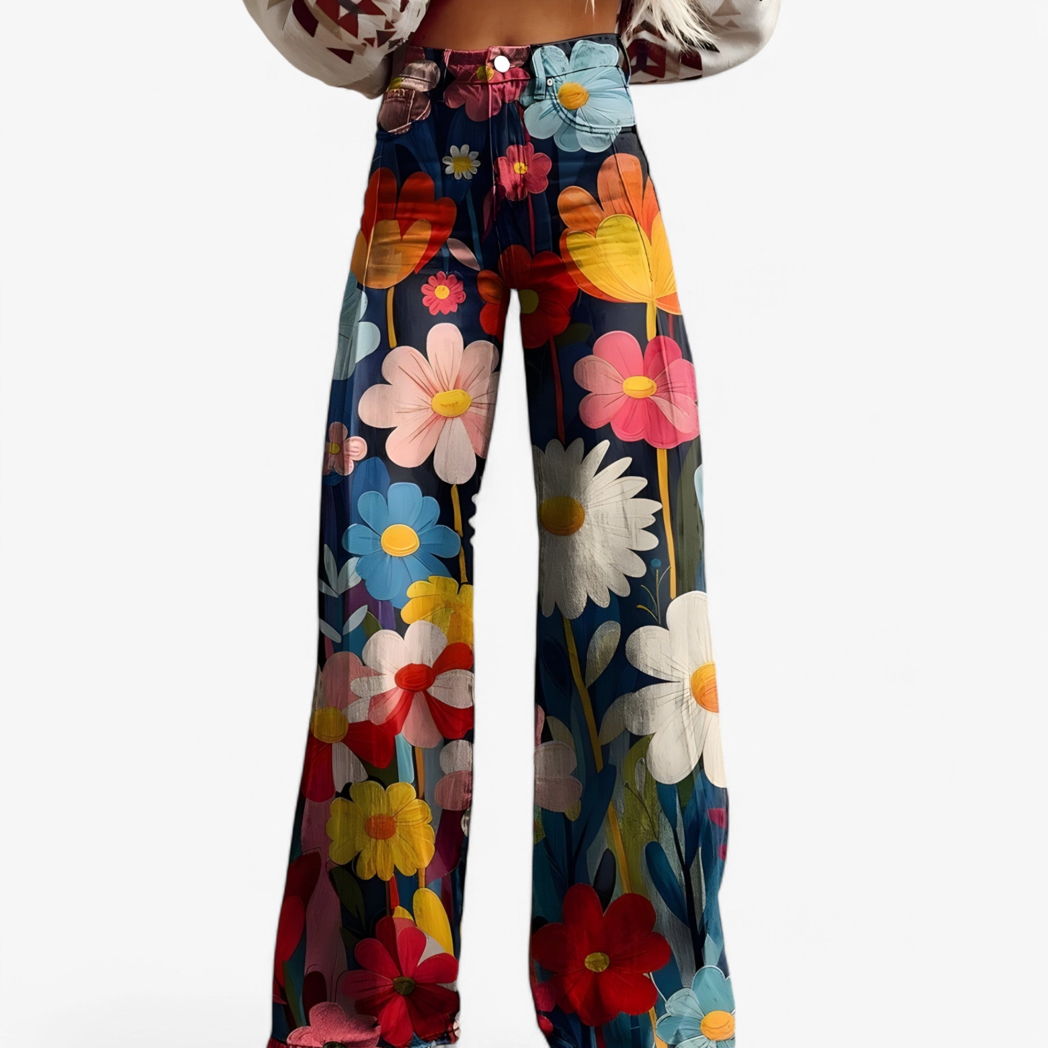 Clare | Bukser med bred ben - Afslappet og moderne - Blomsterdrøm - women's fashion - {{ product_tags }