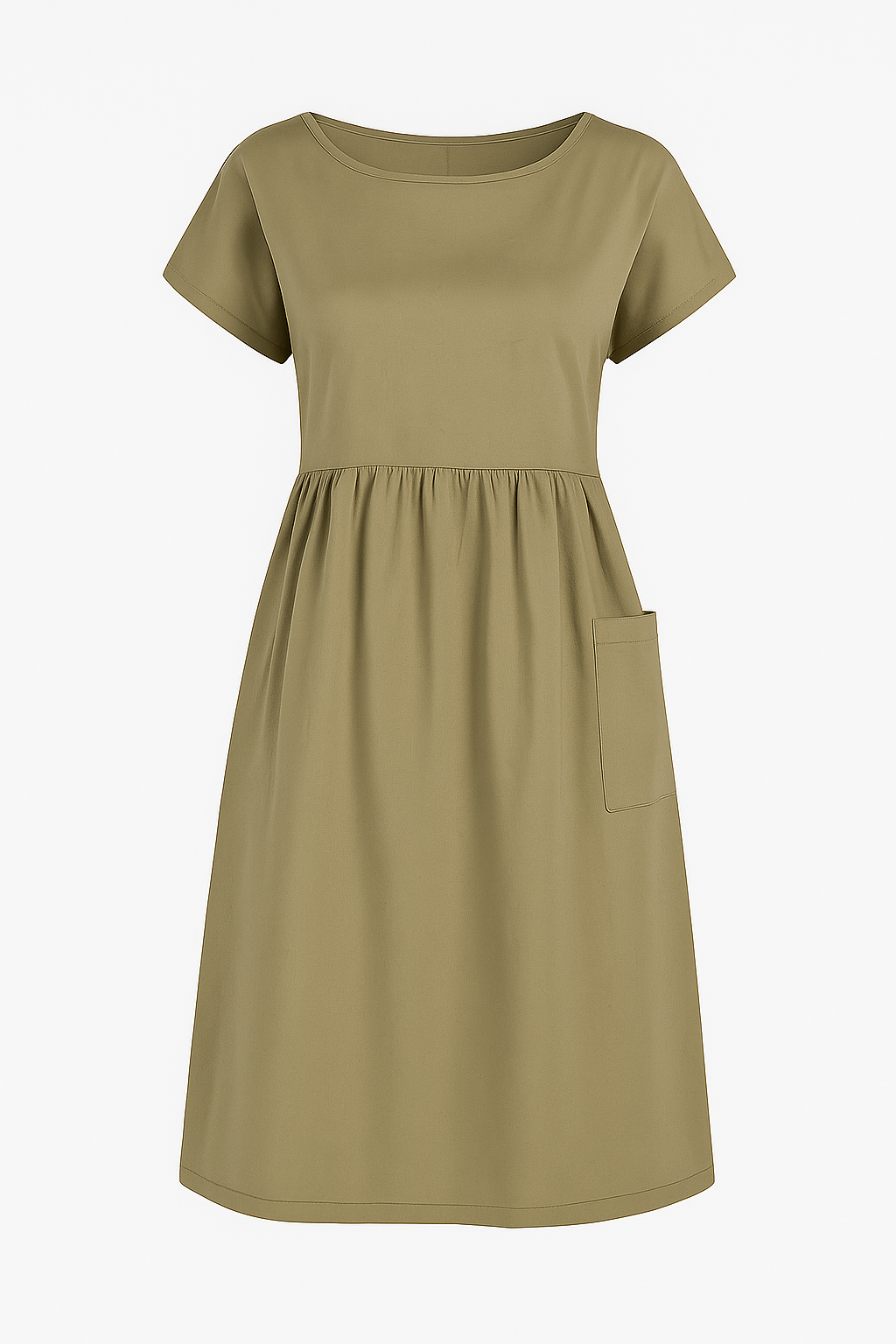 Eustasia | Sommerligt fritidskjole med lommer - Khaki - Eustasia | Sommerligt fritidskjole med lommer - €25 - {{ product_tags }