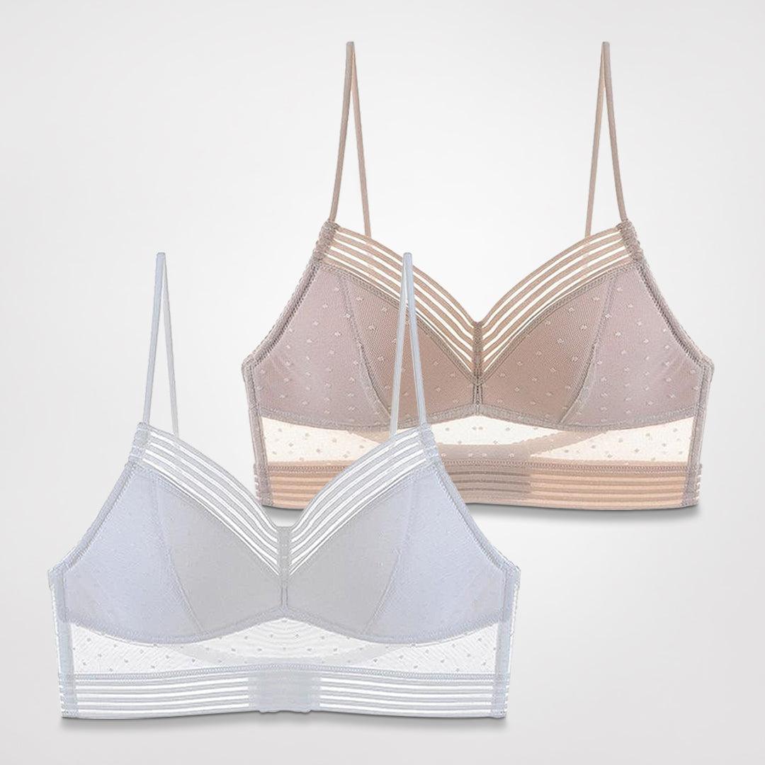 Løfte-bh til lav ryg (1+1 gratis) - Hvid & Beige - women's fashion - {{ product_tags }