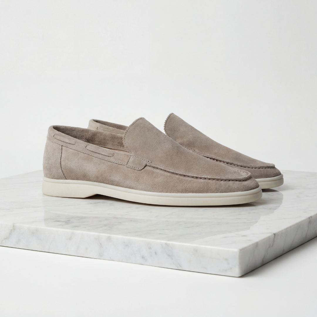 Elegante Herre Loafers i Ruskind - Klassisk & Alsidig Stil - Licht Beige - men loafers - {{ product_tags }