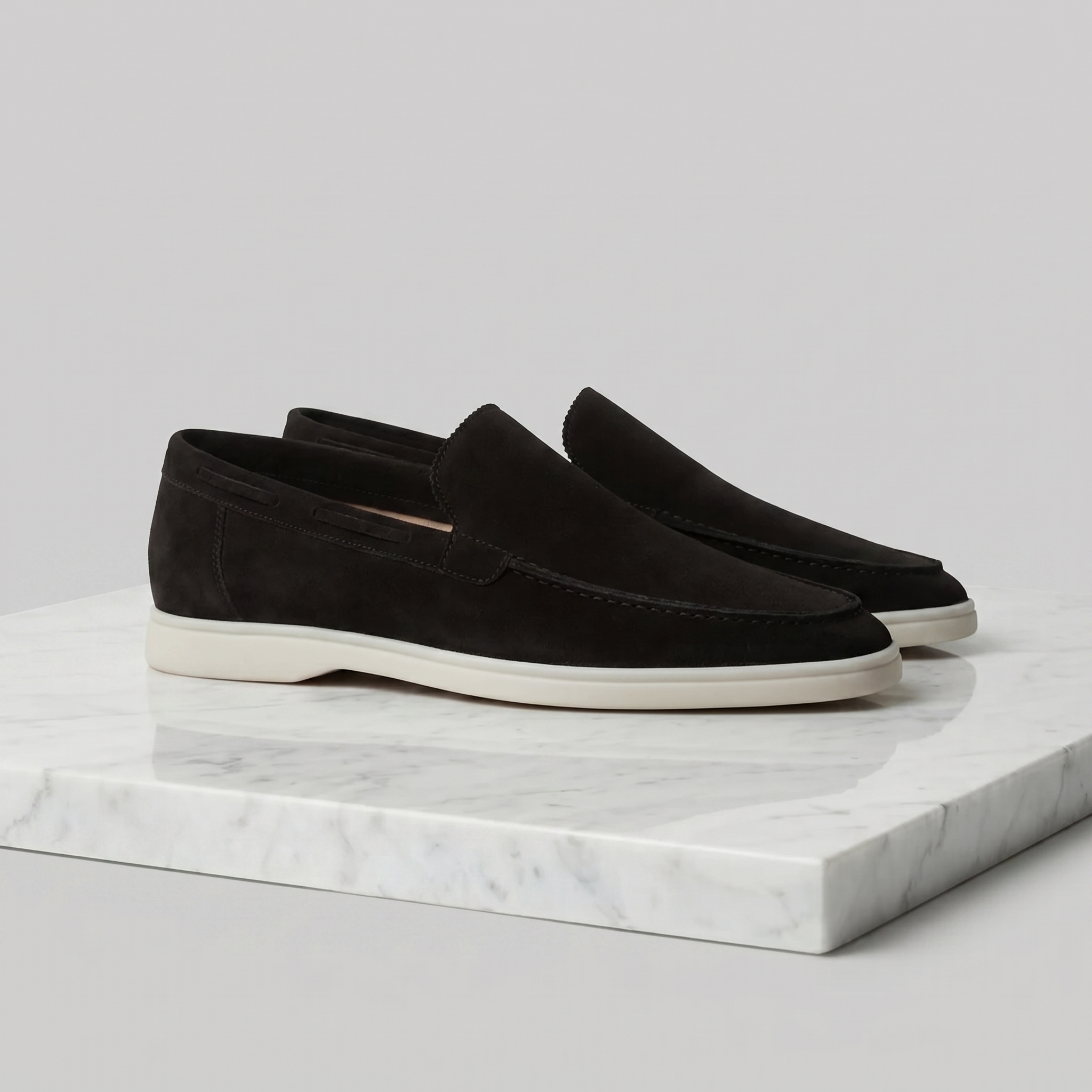 Elegante Herre Loafers i Ruskind - Klassisk & Alsidig Stil - Zwart - men loafers - {{ product_tags }